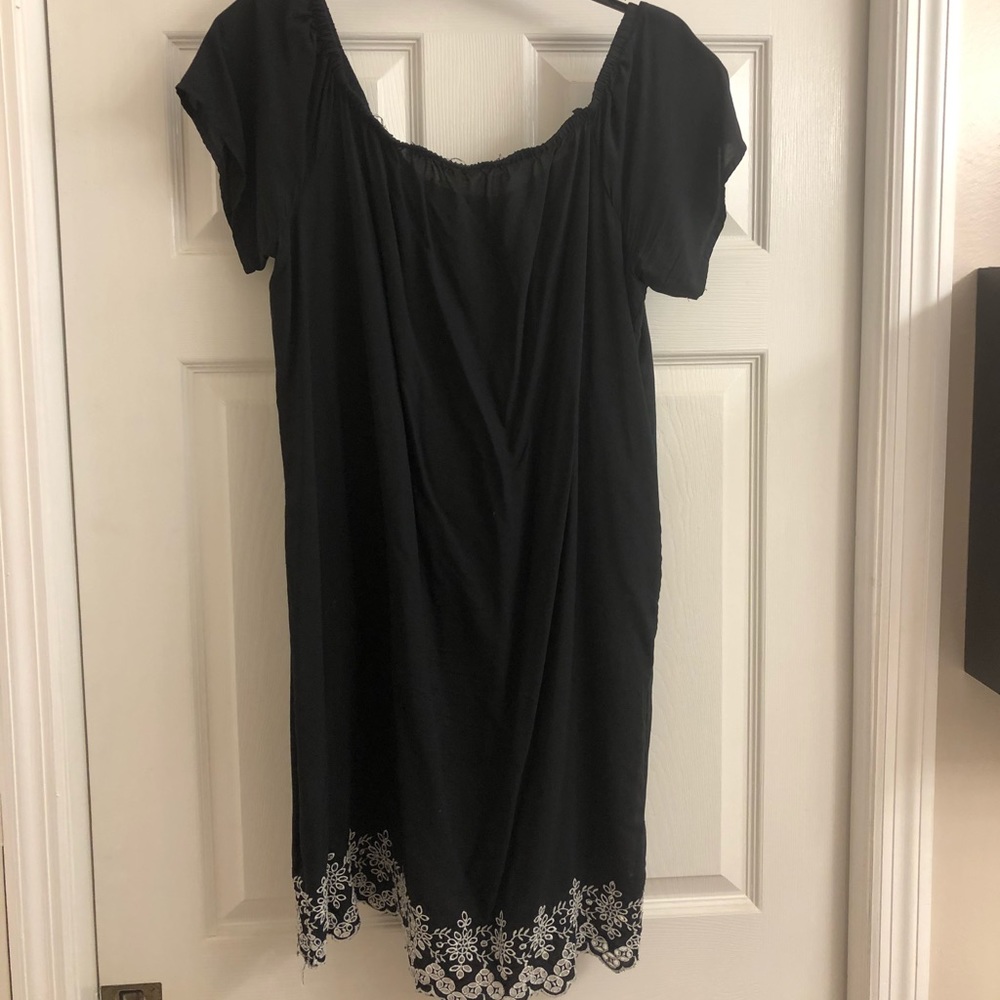 Black off the shoulder summer dress